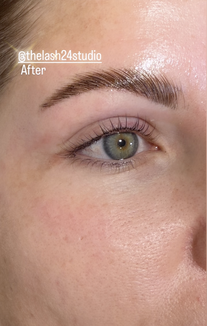 Brow lamination and tint result, real client, Riverton UT