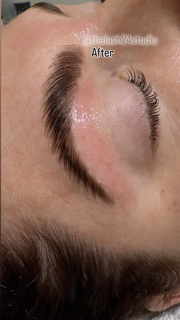 Brow lamination and tint result, real client, South Jordan UT