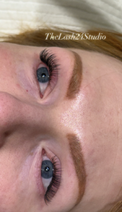 Classic full set lashes natural style close-up at The Lash 24 Studio Draper