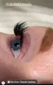 Classic full set cat-eye eyelash extensions at The Lash 24 Studio in Herriman, Utah
