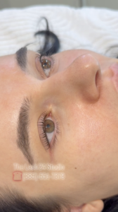 Professional lash lift and tint service at The Lash 24 Studio in Riverton.