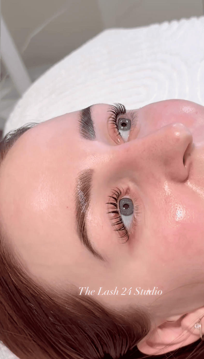 Complete your look with a professional lash lift, tint, and brow lamination at The Lash 24 Studio in Riverton, UT. Effortless everyday beauty.