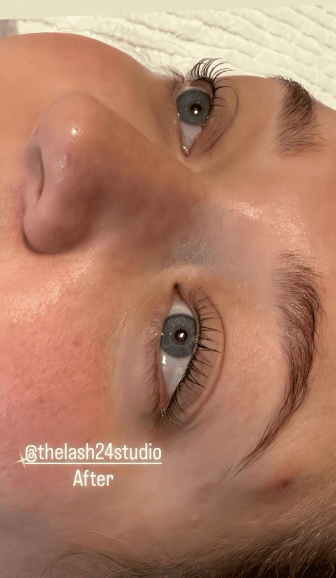 See the stunning transformation with a professional lash lift and tint at The Lash 24 Studio in Riverton, UT. Beautiful dark curl that lasts.